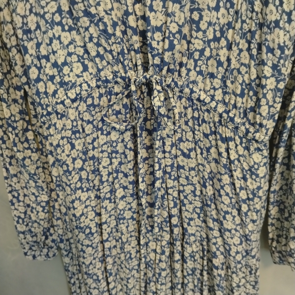 EC💙Gap Blue Floral Tiered Midi Dress - Picture 12 of 14